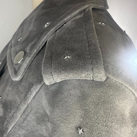 All Saints Grey Suede Jacket - Picture 7 of 12